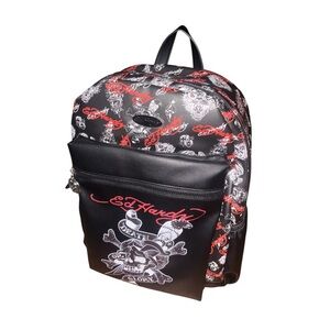 Ed Hardy Skull Design Backpack Black and Red 🖤❤️